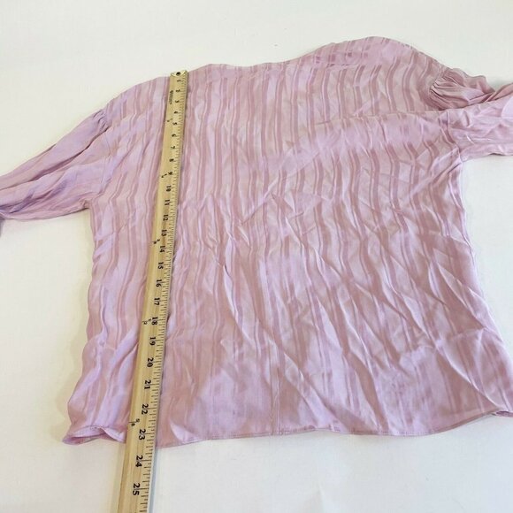 Joie Light Purple Cadmar Illusion Chevron Blouse M - Picture 11 of 12